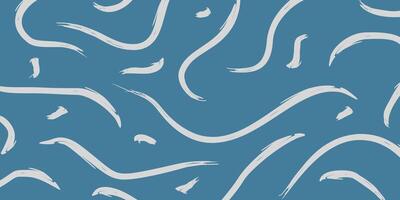 Abstract hand drawn blue background, curved pattern with attractive shape. Design for banner, poster, social media. vector