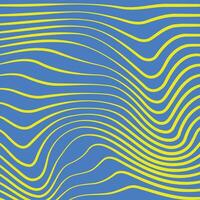 A dynamic and modern abstract design featuring flowing yellow lines against a bold blue backdrop, evoking creativity and movement. vector