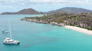 Ascending From the Blue Water - Revealing the Virgin Gorda Island Cityscape video