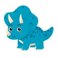 cute dinosaur triceratop image for icon, sticker, decoration vector