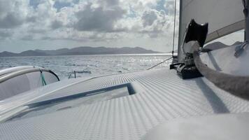 Sailing a Catamaran in B.V.I. - Stabilized View From the Deck video