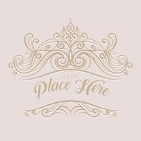 Elegant template ornament for text place. vector