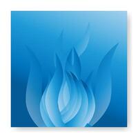Abstract blue background with fire. vector