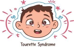 Tourrette syndrome - a disorder that causes involuntary movements vector