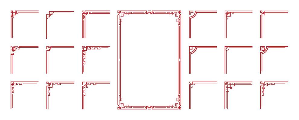 Traditional chinese border design, chinese frame.