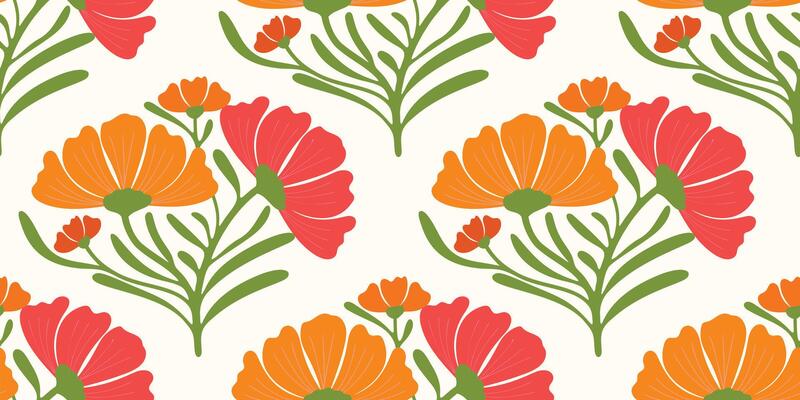 Exotic hand drawn flowers, seamless patterns with floral for fabric, textiles, clothing, wrapping