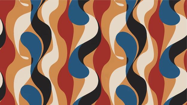 Abstract flowing shapes pattern seamless vector