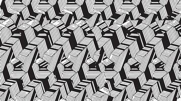 Geometric Lines Pattern abstract black and white vector