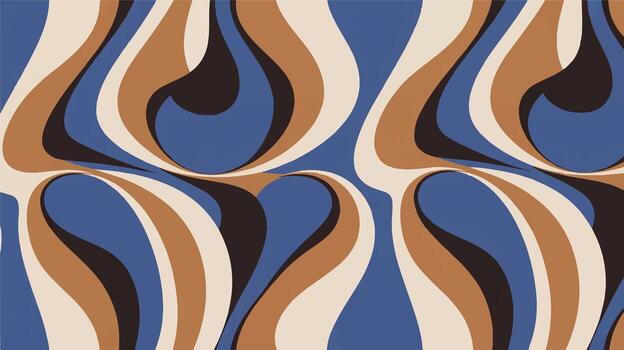 Retro Abstract Swirls Pattern vector
