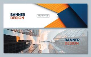 Geometric abstract with city skyscrapers banner shapes vector