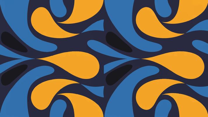 Abstract blue orange swirl pattern