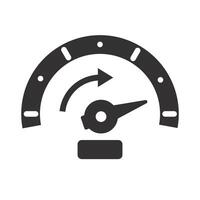 fast odometer, accelerate icon, chronometer, guage time, flat illustration vector