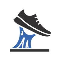 bubblegum bottom of a shoe, shoes stuck in gum icon, flat illustration vector