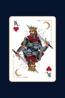 King of Hearts card illustration vector