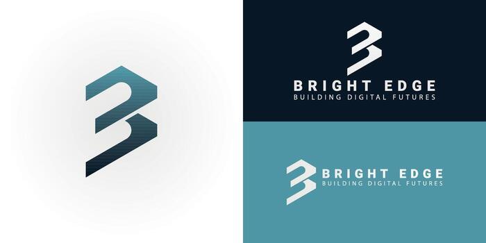 Modern geometric logo representing BE for mobile app development. It symbolizes innovation and the creation of engaging digital experiences. The design is scalable and versatile for tech brands. vector