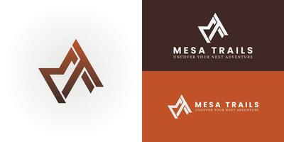 Abstract logo for an outdoor adventure company that captures movement and elevation, ideal for exploration and discovery. vector