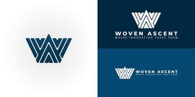 Abstract 'WA' initial logo, perfect for Technology and Digital Services. Its modern geometric shape represents innovation, data flow, and digital solutions. Clean, scalable, and versatile. vector