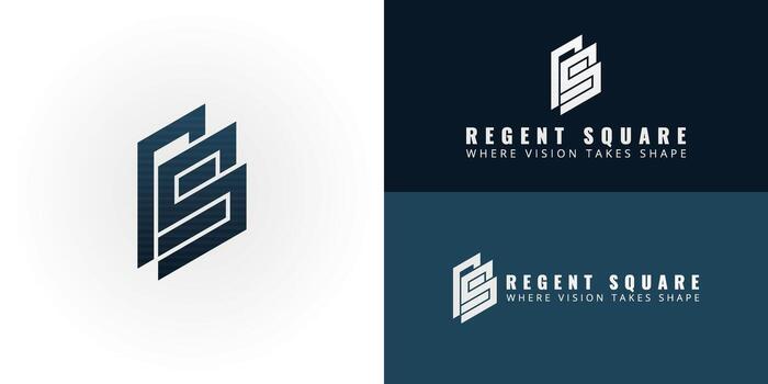 negrita rs emblema para construcción, arquitectura, y real inmuebles desarrollo. el moderno, geométrico diseño significa fortaleza, innovación, y Progreso en edificio excelencia. vector