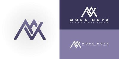 Stylish MN monogram logo for fashion brands. Its clean lines and modern design make it ideal for clothing companies seeking a sophisticated and versatile emblem. vector