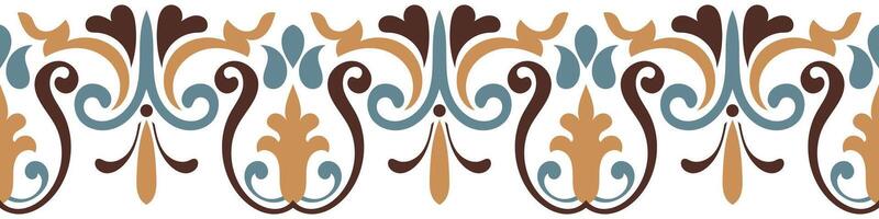 Decorative borders for fabric patterns, carpet borders, framing vector