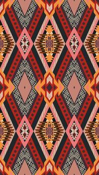 Seamless pattern for carpet pattern, Aztec tribal fabric pattern vector