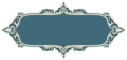 Green vintage pattern abstract frame, Thai pattern text box vector
