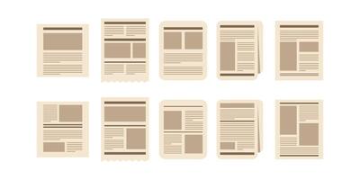 Flat Newspaper Layout Illustration vector