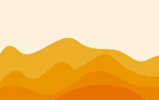Flat design orange gradient hills vector