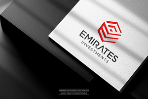 White paper logo mockup psd