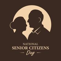 national senior citizens day background template Holiday concept vector