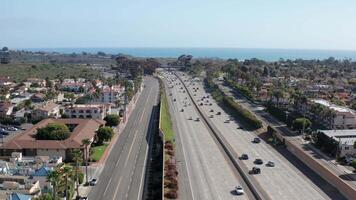 Coastal views of San Clemente, California through breathtaking drone footage revealing the vibrant coastline video