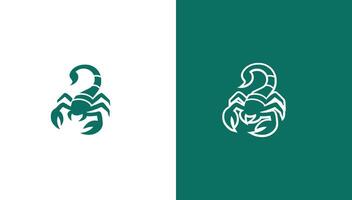 Scorpion silhouette logo in minimalist style, vector