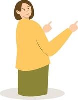 Woman Pointing Character vector