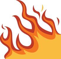 Fire Border Clipart in Cartoon Design, Isolated on White Background, vector