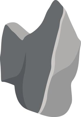 Big Rock Stone with Cartoon Style