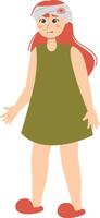 Injury Woman Character in Flat Design vector