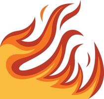 Fire Border Clipart in Cartoon Design, Isolated on White Background vector