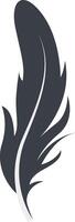 Bird Feather Black Silhouette with Simple Design vector
