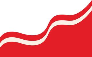 Indonesian Flag Ribbon in Simple Design, vector