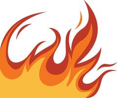 Fire Border Clipart, Isolated on White Background, vector