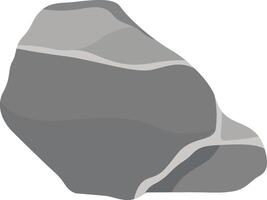 Big Rock Stone in Smooth Design. Isolated on a White Background. vector