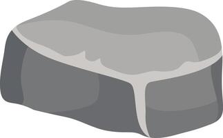 Big Rock Stone with Cartoon Style. Isolated on a White Background. vector
