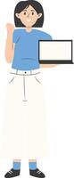 Illustration of Businesswoman with Technology Device vector