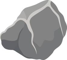 Big Rock Stone in Cartoon Style. Isolated on a White Background. vector