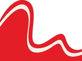 Indonesian Flag Ribbon in Simple Design, Isolated on White Background, vector