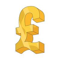 Gold Pound Symbol vector