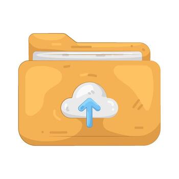 Cloud Upload Folder vector