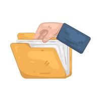 Folder Extraction illustration vector