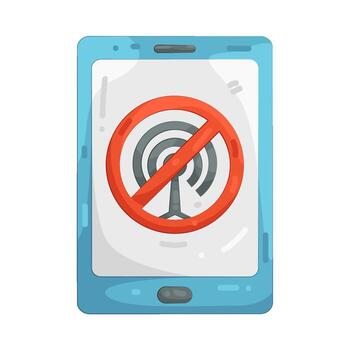 Teléfono móvil con No señal vector