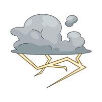 Cloud with Thunderbolts vector
